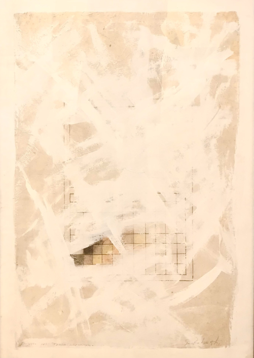 Gianni Robusti, Progetto per Tempio dimenticato, 1990 tecnica mista su carta, 70 x 100 cm