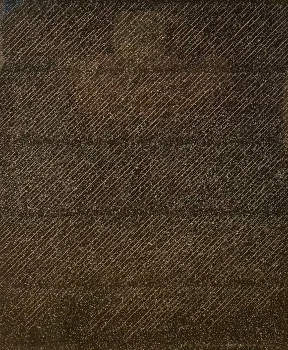 Gottardo Ortelli, Immersione totale, 1975, pigmento e matita su carta, 56x76 cm