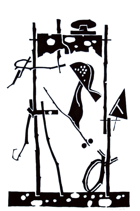 Luca Crippa, Disegno, 1978, Inchiostro di china su carta, 47,7x32,5 cm