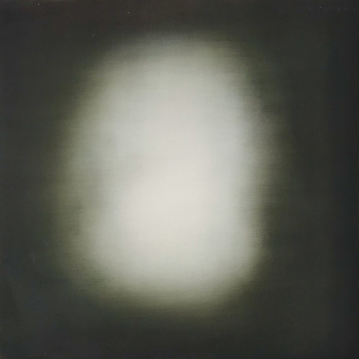 Marco Grimaldi, Satellite in attesa, 2018, olio su tela, 50x50 cm
