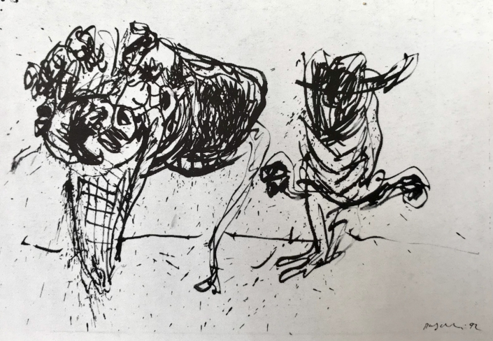 Piermario Dorigatti, Senza titolo, 1991, inchiostro su carta, 35x50 cm